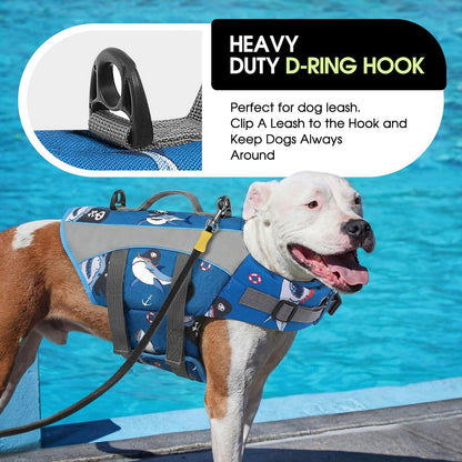 Dog Life Jacket, High Flotation Small Dog Life Vest for Swimming