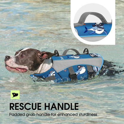 Dog Life Jacket, High Flotation Small Dog Life Vest for Swimming