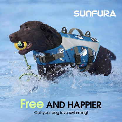 Dog Life Jacket, High Flotation Small Dog Life Vest for Swimming