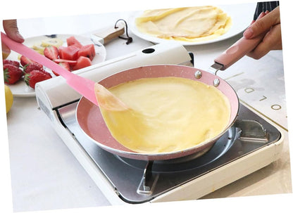 Aluminum Non Stick Omelette Pancake Pan 22cm Flat Bottom Pink