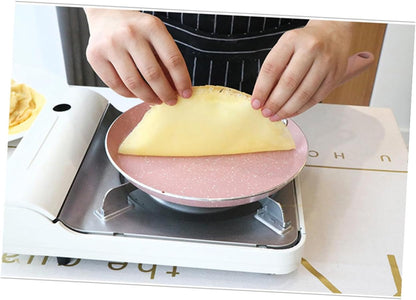 Aluminum Non Stick Omelette Pancake Pan 22cm Flat Bottom Pink