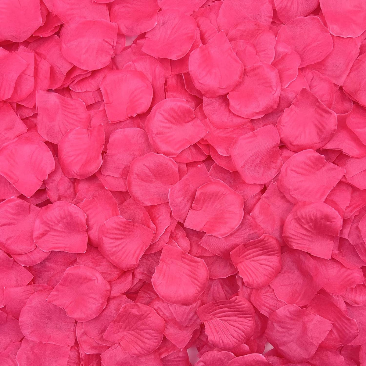 1200 PCS Rose Petals - Fake Rose Petal, Artificial Silk Rose Petals for Marry me, Valentines, Proposal, Wedding Love Decorations Romantic Party (Dark Pink)