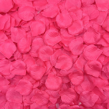 1200 PCS Rose Petals - Fake Rose Petal, Artificial Silk Rose Petals for Marry me, Valentines, Proposal, Wedding Love Decorations Romantic Party (Dark Pink)
