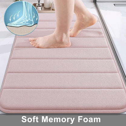 Memory Foam Bath Mat 24 x 16, Ultra Soft Absorbent Bathroom Rugs