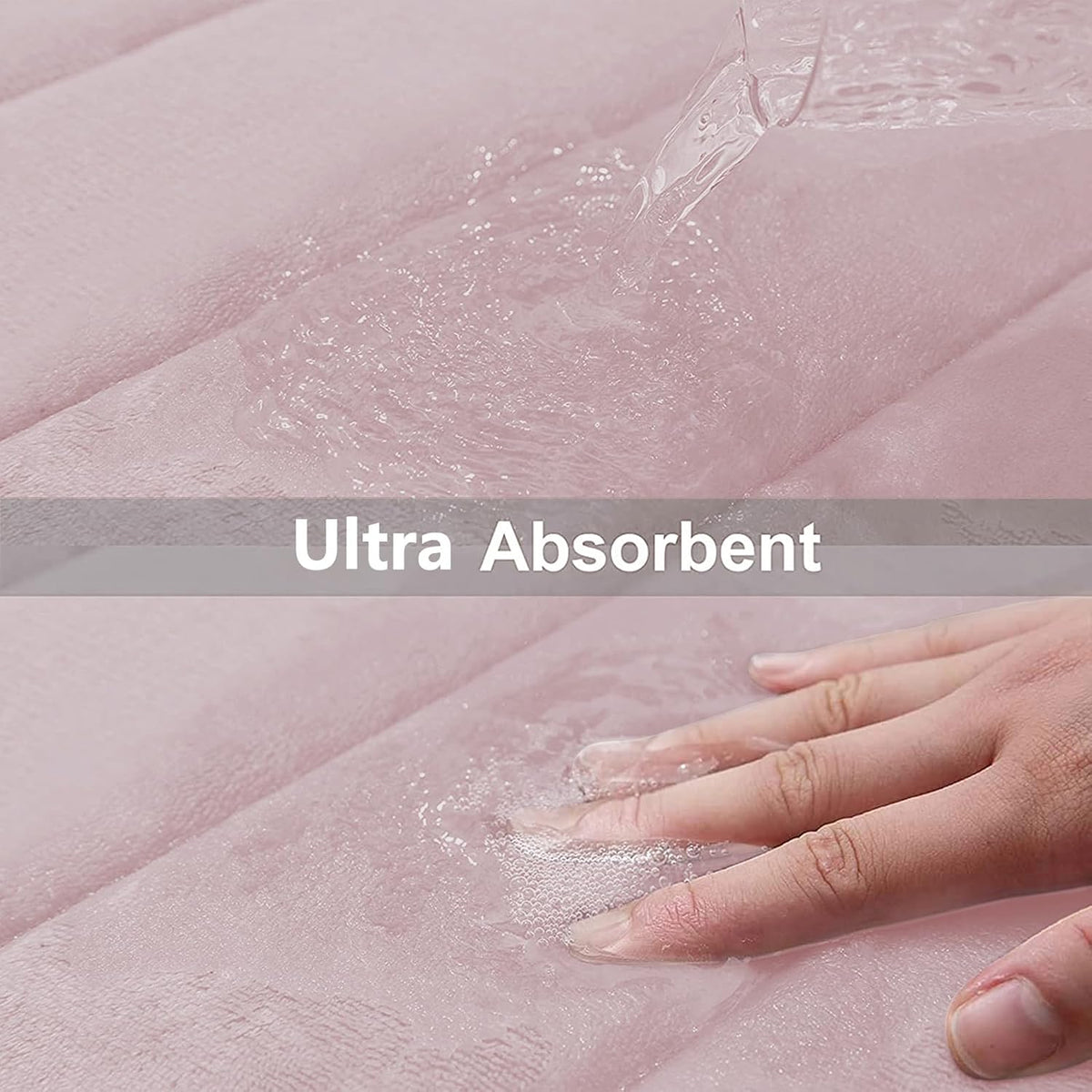 Memory Foam Bath Mat 24 x 16, Ultra Soft Absorbent Bathroom Rugs