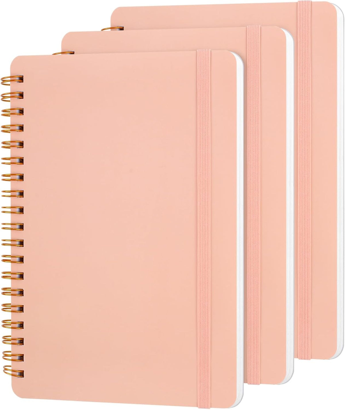 3 PCS Small Spiral Notebook 5x7, Notebooks for Note Taking, Pink Spiral Journal Notebook, Work Notebook Small Notebooks 5x7 with Strap, Cute Notebooks for Women 70 Sheets/Note Books