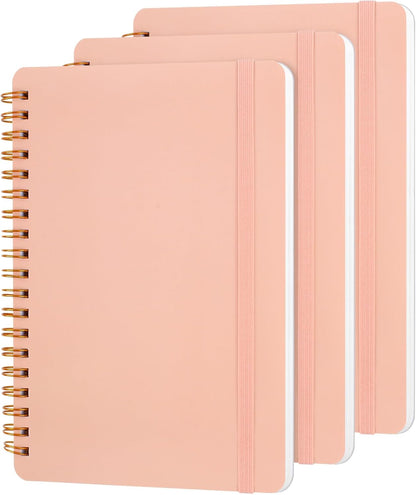 3 PCS Small Spiral Notebook 5x7, Notebooks for Note Taking, Pink Spiral Journal Notebook, Work Notebook Small Notebooks 5x7 with Strap, Cute Notebooks for Women 70 Sheets/Note Books