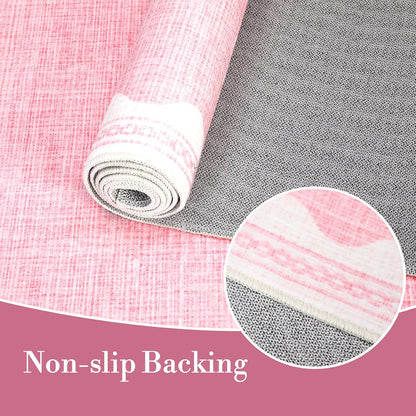 5x7 Scalloped Area Rugs Pink Washable Living Room Bedroom Rug