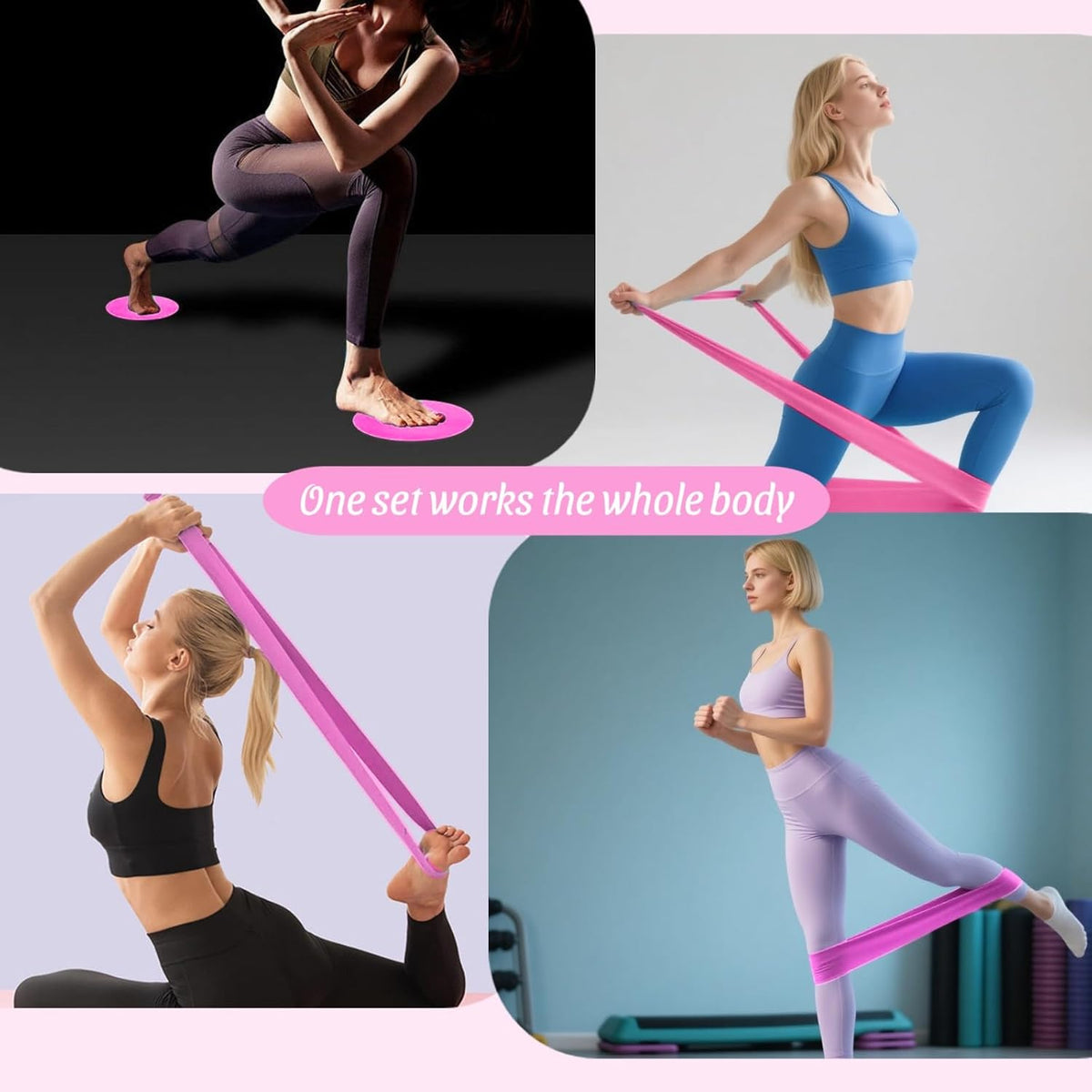 Pilates Equipment Kit for Home Workout,Pilates Ring and Ball Set,Pilates Essentials Accessories Kit for Women with Core Sliders,Adjustable Ankle Wrist Weight,Exercise Resistant Bands
