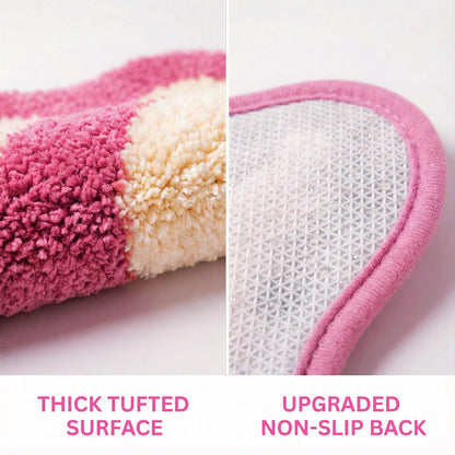 Pink Bow Bath Mat, 20‘’ x 32‘’ Scalloped Bath Rug for Bathroom, Cute Aesthetic Pink Bathroom Rug, Non Slip Water Absorbing Machine Washable Microfiber Rug for Coquette Room Decor
