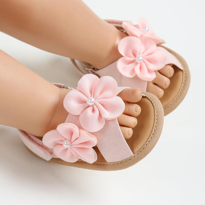 Baby Girl Mary Jane Flats Bowknot Floral Dress Shoes