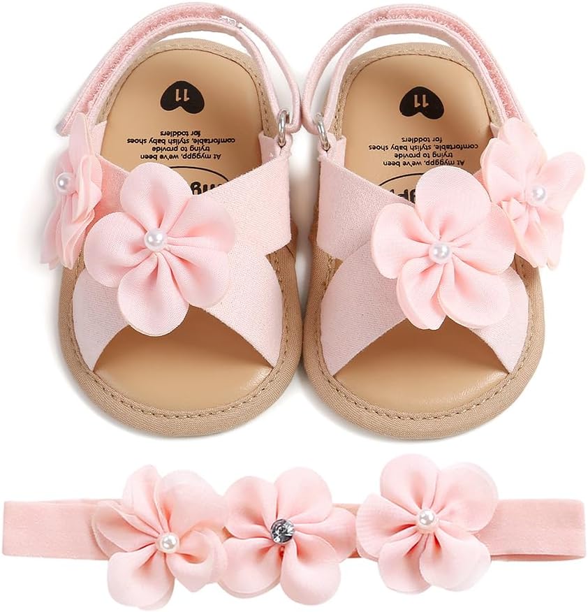 Baby Girl Mary Jane Flats Bowknot Floral Dress Shoes