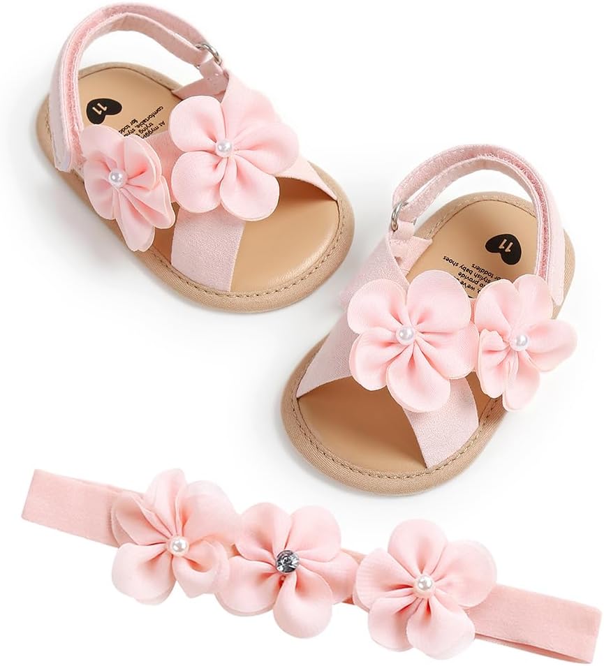 Baby Girl Mary Jane Flats Bowknot Floral Dress Shoes