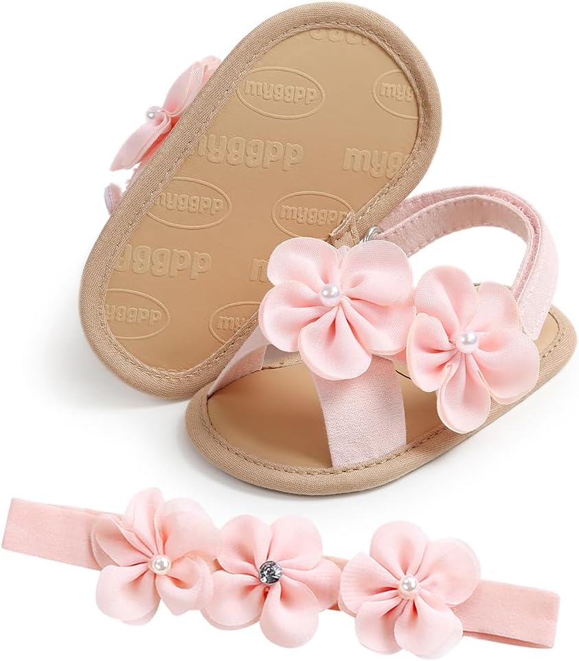 Baby Girl Mary Jane Flats Bowknot Floral Dress Shoes
