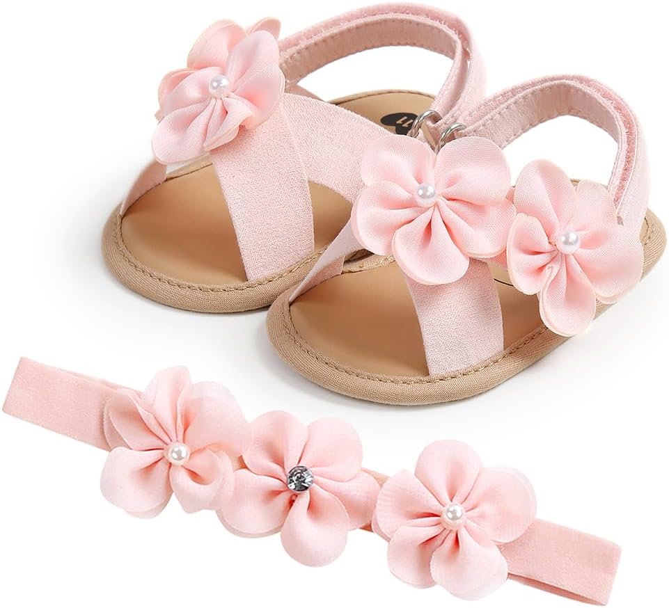 Baby Girl Mary Jane Flats Bowknot Floral Dress Shoes