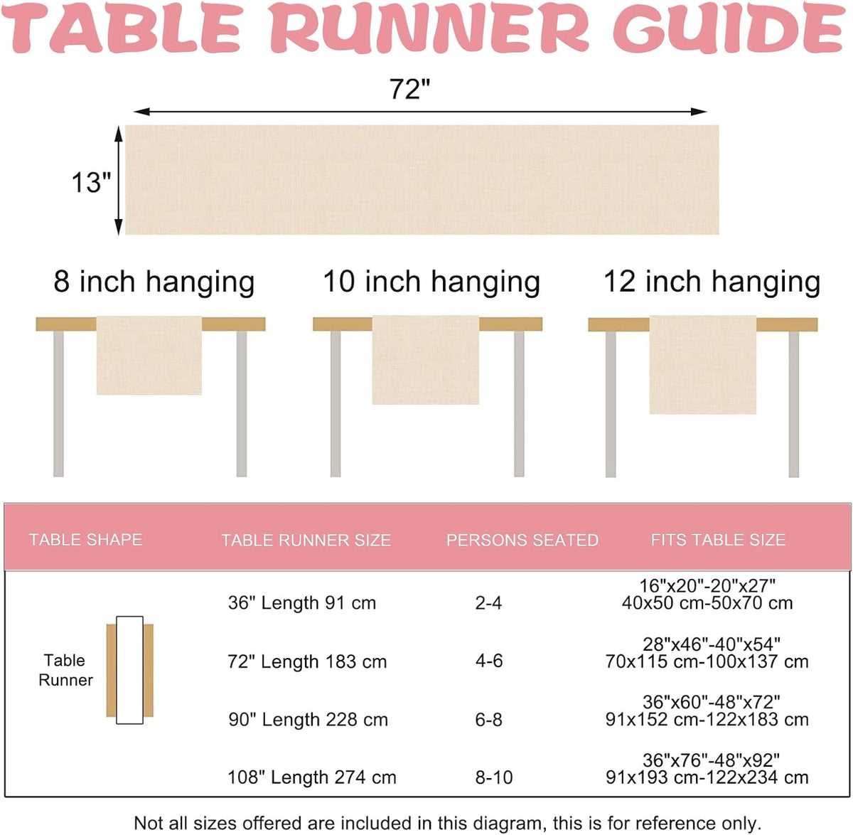 Pink Bow Dining Table Runner, Coquette Ribbon Preppy Burlap Kitchen