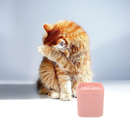 Automatic Circulation Pet Water Fountain for Cats and Dogs, Portable Pink Plastic Water Dispenser with Flower Shape Outlet and Dc 5v Pump, for Kitten and Dog Drinking