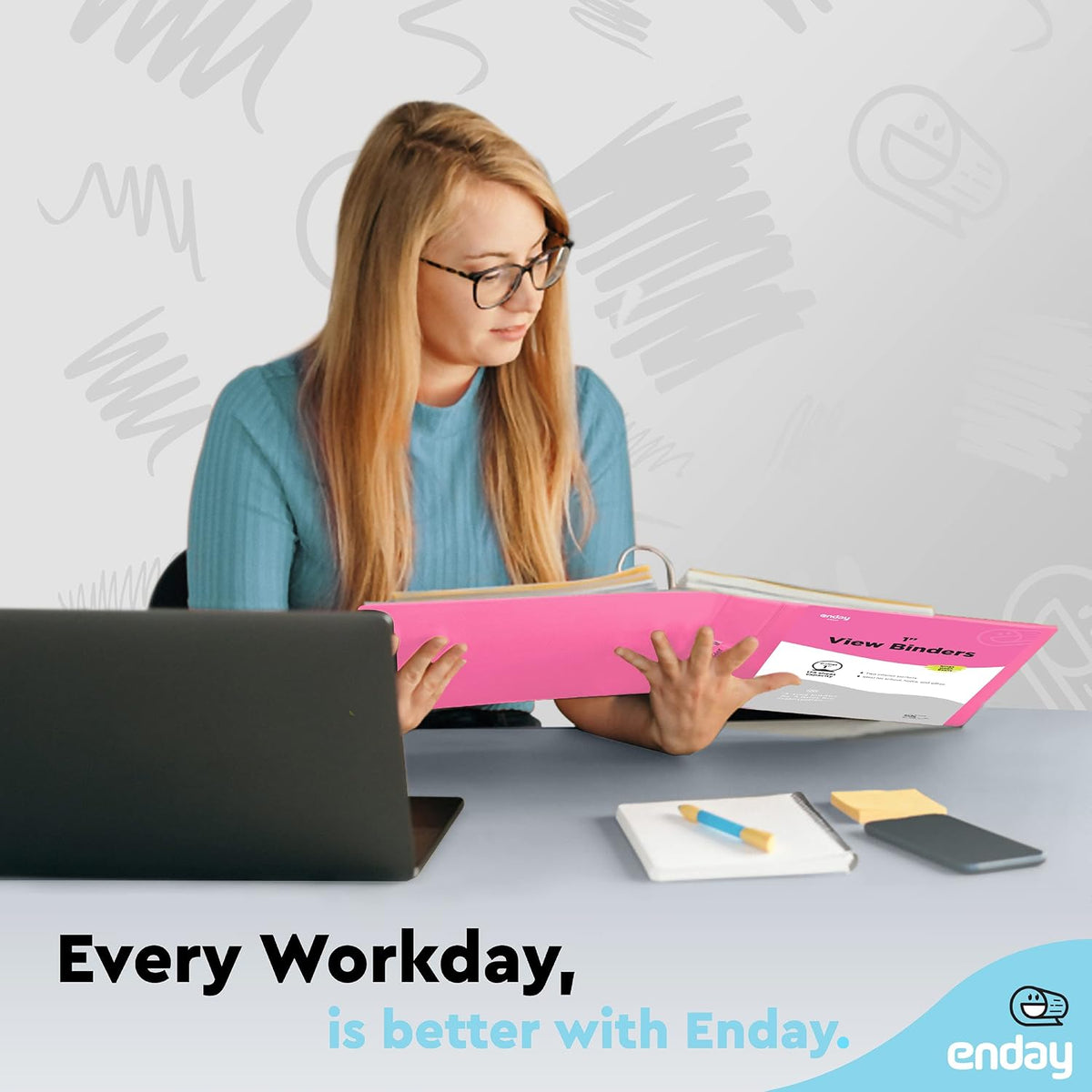1 Inch Binder (6 Pack - Pink) 3 Ring Binder 1 inch with Clear View Cover and 2 Inside Pocket - for Letter Size 8.5 x 11'' Paper, Ideal for School Supplies, Office, and Home