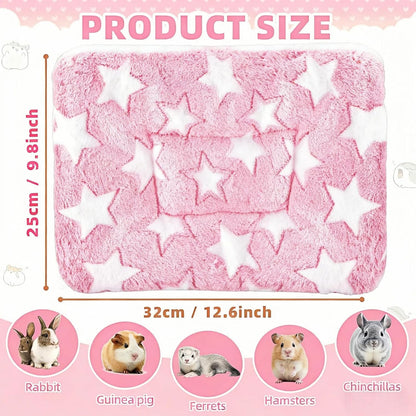 Steelhill Small Pet Bed 3 Pcs Animal Beds for Rabbit,Guinea Pig,Chinchilla,Hedgehog,Ferret & More Warm,Cozy,Soft Washable Bunny Pet Mattress for Indoor