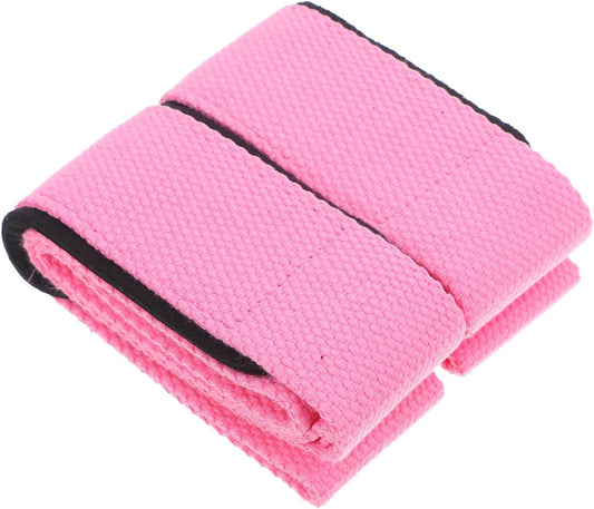 Anti-Slip Wrist Support Weightlifting Straps with Silicone Grip Wrist Brace for Sports Fitness 1 Pair Pink Protective Bands for Gym Training and Deadlift