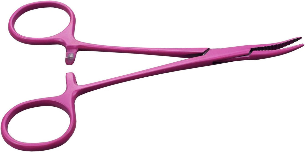 Pet Colourful Stainless Steel Hemostat Hemostatic Forcep (Pink)