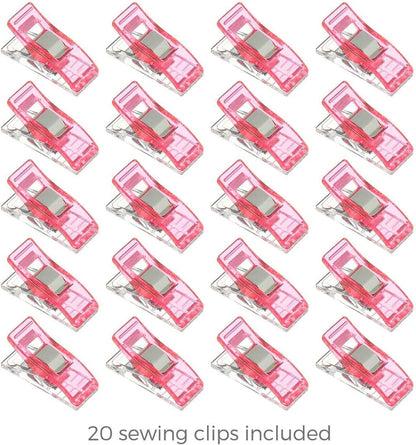 Rotary Cutter Set pink - Quilting Kit incl. 45mm Fabric Cutter, 5 Replacement Blades, A3 Cutting Mat, Acrylic Ruler and Craft Clips - Ideal for Crafting, Sewing, Patchworking, Crochet & Knitting y