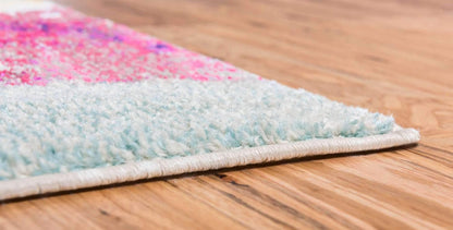 Estrella Collection Light Colors, Abstract, Modern, Vibrant Area Rug (3' 3 x 5' 3 Rectangular, Pink/Ivory)