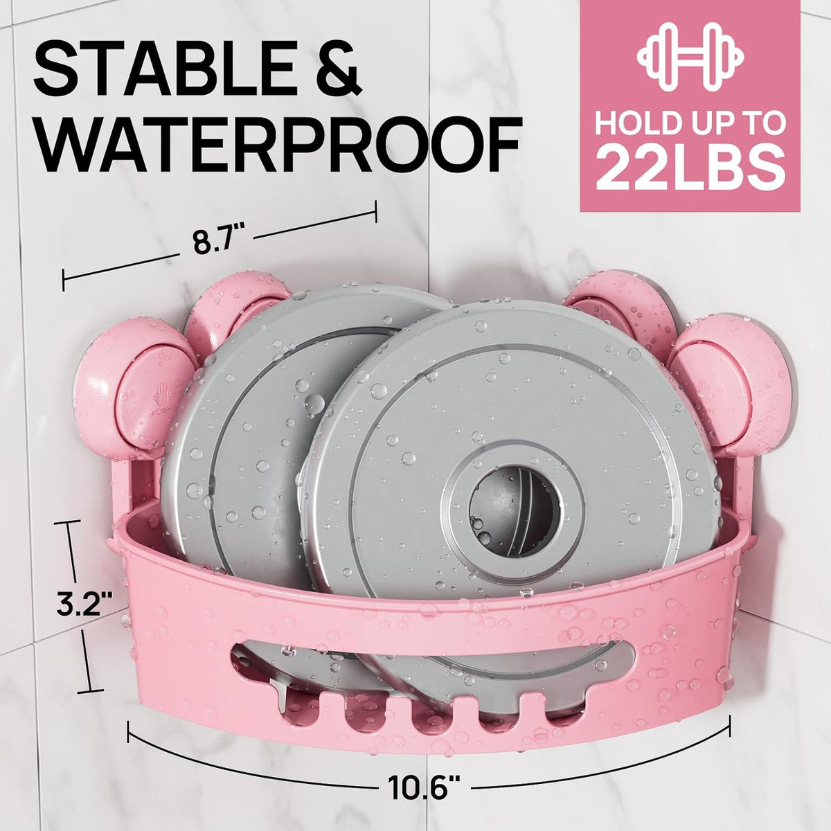 Corner Shower Caddy Suction Cup, Shower Shelves Suction Cup