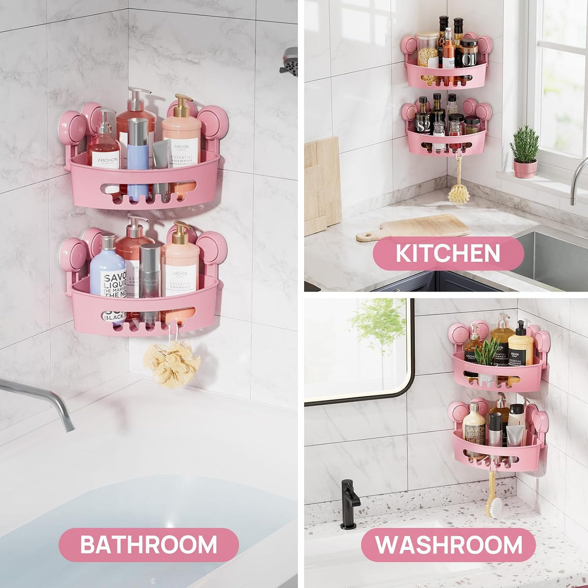 Corner Shower Caddy Suction Cup, Shower Shelves Suction Cup