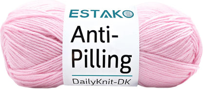 DailyKnit-DK Anti-Pilling Acrylic Yarn, Baby DK Weight 3, Baby Pink