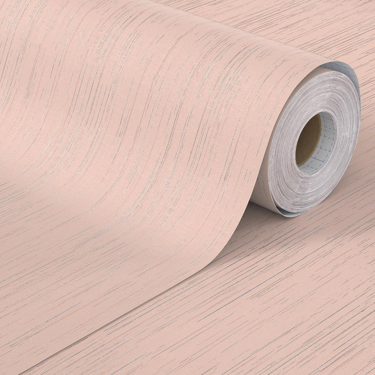 Pink Peel and Stick Wallpaper, Vintage Self-Adhesive Removable Grasscloth Wallpaper Teal Green Vinyl Textured Contact Paper for Room Walls Cabinets Furniture Drawers Desk 17.3" x 118"
