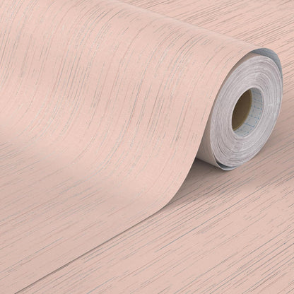 Pink Peel and Stick Wallpaper, Vintage Self-Adhesive Removable Grasscloth Wallpaper Teal Green Vinyl Textured Contact Paper for Room Walls Cabinets Furniture Drawers Desk 17.3" x 118"