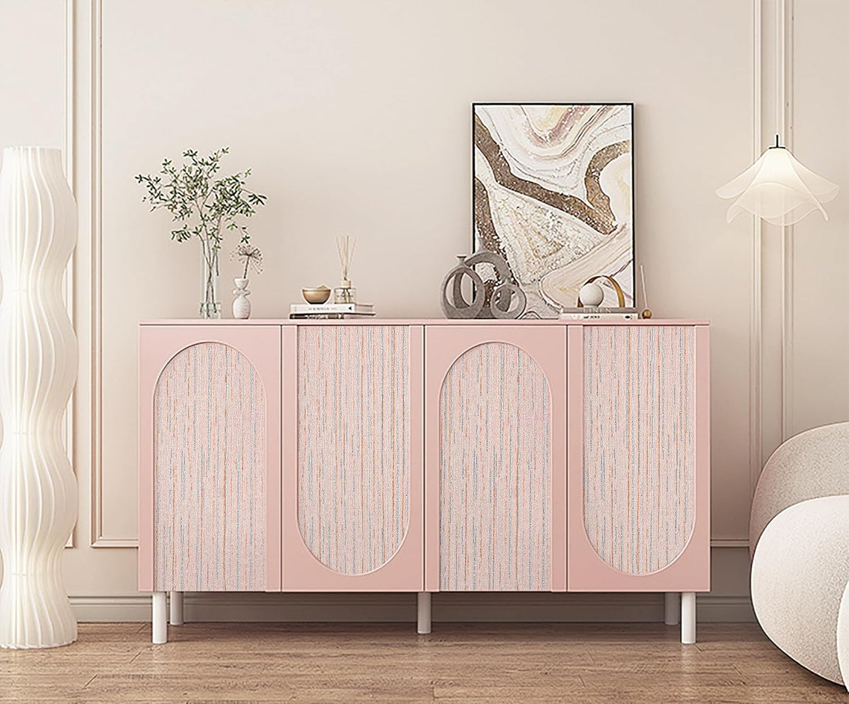 Pink Peel and Stick Wallpaper, Vintage Self-Adhesive Removable Grasscloth Wallpaper Teal Green Vinyl Textured Contact Paper for Room Walls Cabinets Furniture Drawers Desk 17.3" x 118"
