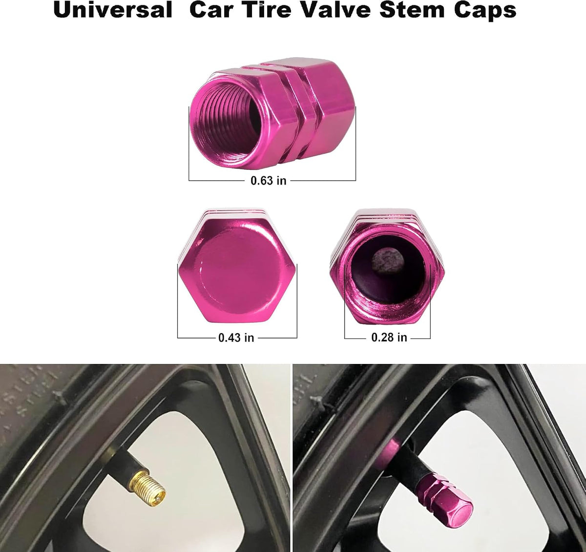 Pink License Plate Frame 2 Packs Aluminum Metal License Plate Holder for Car Universal Fit for Women