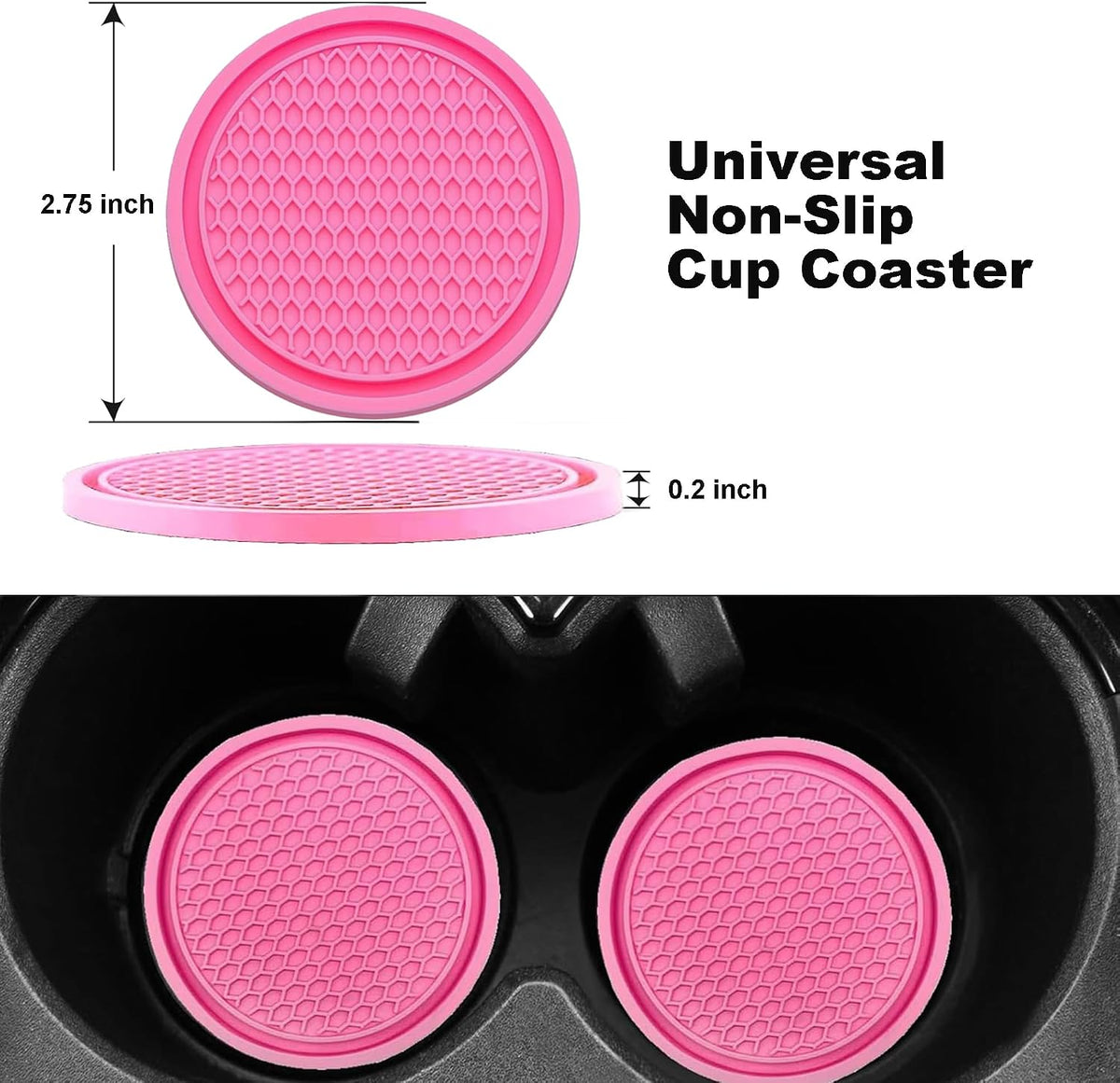 Pink License Plate Frame 2 Packs Aluminum Metal License Plate Holder for Car Universal Fit for Women