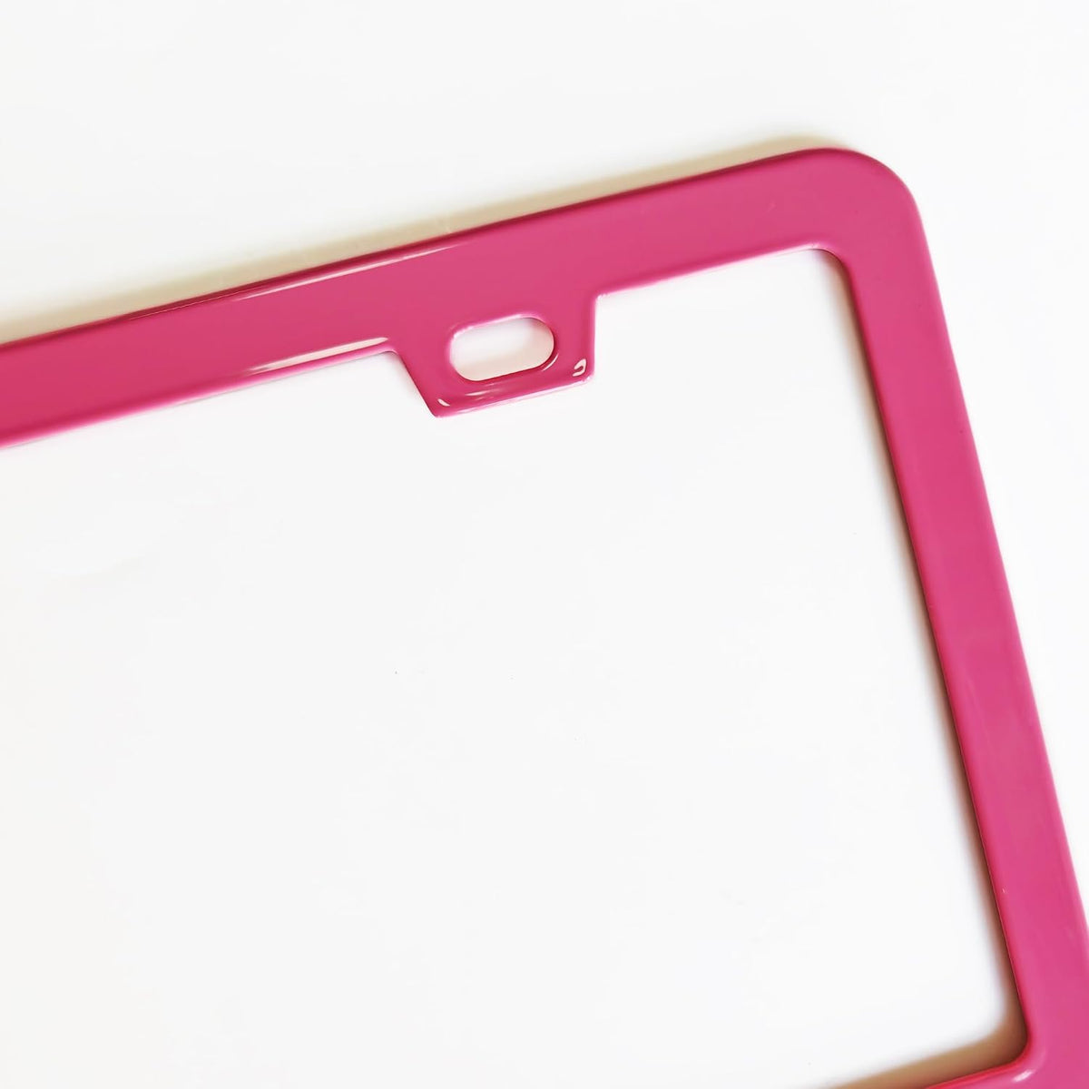 Pink License Plate Frame 2 Packs Aluminum Metal License Plate Holder for Car Universal Fit for Women
