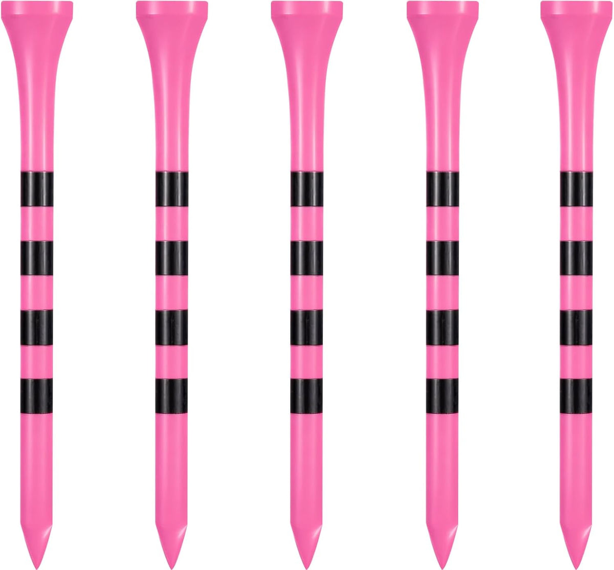 Wooden Golf Tees 3-1/4", 2-3/4", 2-1/8", 1-1/2" Available, 100 Count (Natural Color, White, Black, Blue, Red, Green, Yellow, Pink, Orange)