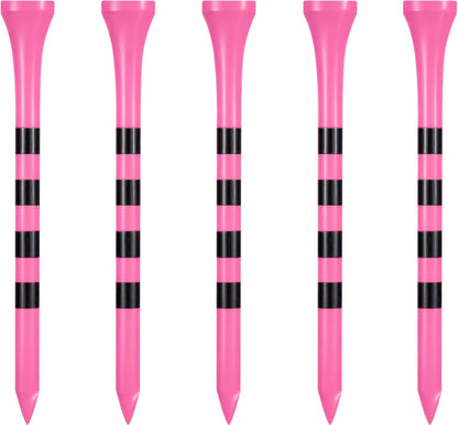 Wooden Golf Tees 3-1/4", 2-3/4", 2-1/8", 1-1/2" Available, 100 Count (Natural Color, White, Black, Blue, Red, Green, Yellow, Pink, Orange)