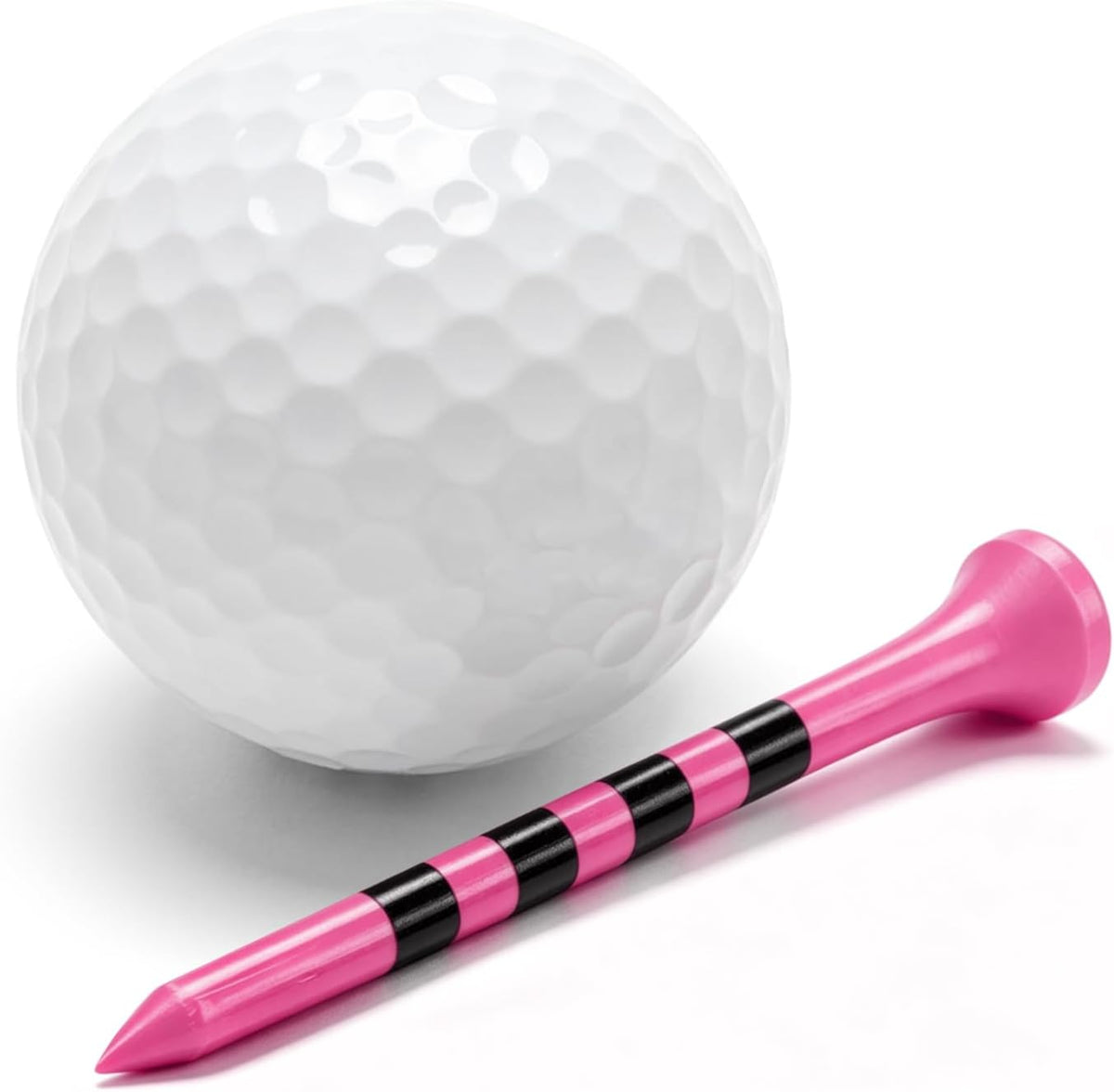 Wooden Golf Tees 3-1/4", 2-3/4", 2-1/8", 1-1/2" Available, 100 Count (Natural Color, White, Black, Blue, Red, Green, Yellow, Pink, Orange)