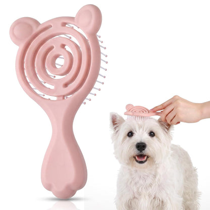 Cat-Ear Design Puppy Brush, Mini Pet Brush for Dogs Cats Pink Puppy Brushe