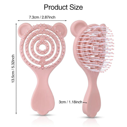 Cat-Ear Design Puppy Brush, Mini Pet Brush for Dogs Cats Pink Puppy Brushe