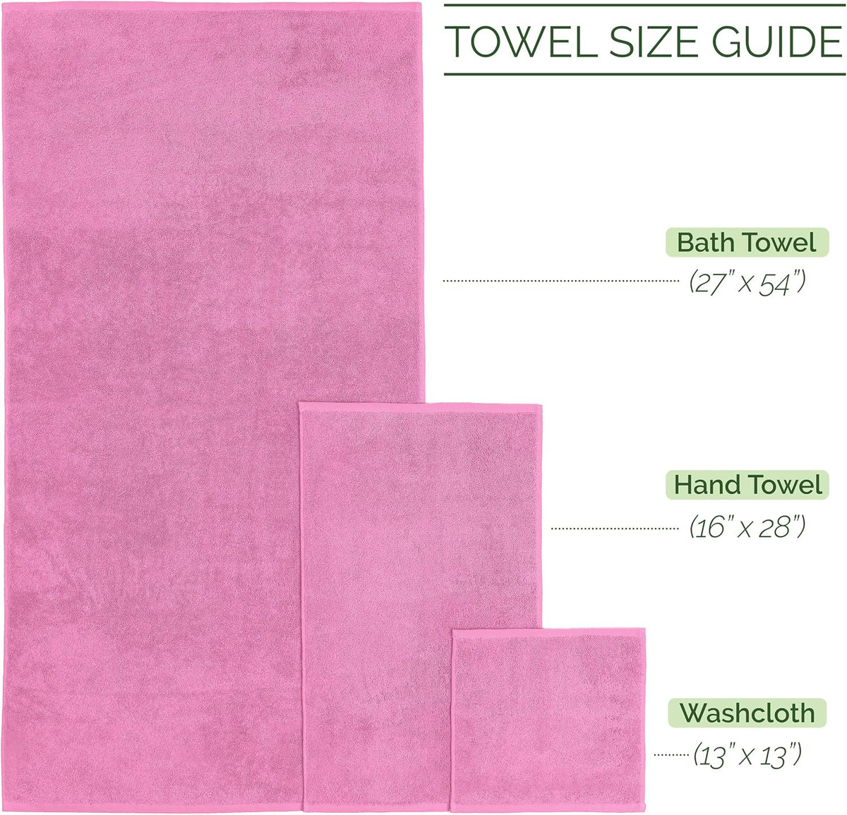 100% Turkish Cotton Corduroy Ribbed Luxury Bath Towels 6-Piece Set, Premium Feel - Quick Dry, Highly Absorbent, Contains 2 Bath Towels, 2 Hand Towels, and 2 Washcloths, Light Pink