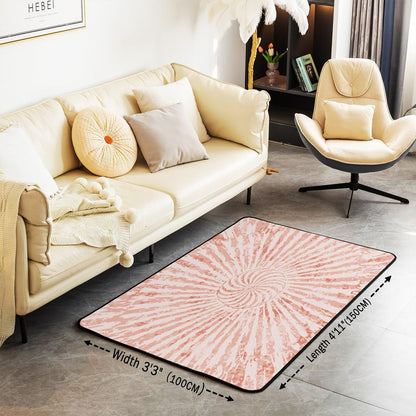 Light Pink Asbtract Art Area Rug 3x5 Modern Living Room Rugs for Bedroom for Boys Girls Children Geometric Decor Carpet Non-Slip All Season