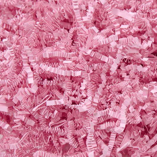 1/2 LB Crinkle Cut Paper Shred Filler 8 oz Light Pink Crinkle Shredded Paper for Gift Box - Gift Basket Bag Filler - Grass Cushion Stuffing for Valentine's Day, Birthday Packaging Wrapping