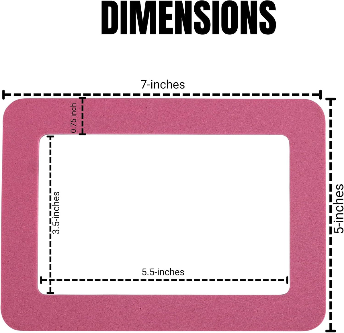 6-Pack Magnetic Photo Frames Pink 4 x 6 Encompases and Holds