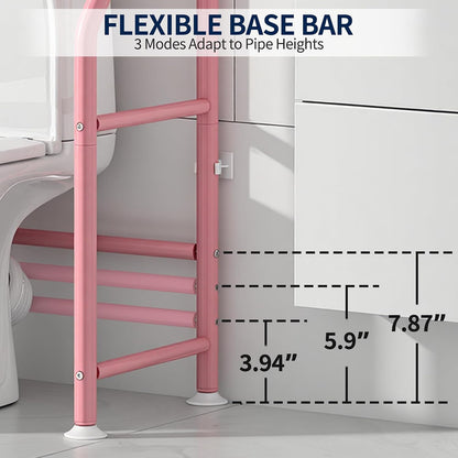 Livilord 3-Tier Over Toilet Storage Rack, Anti-Wobble, Pink