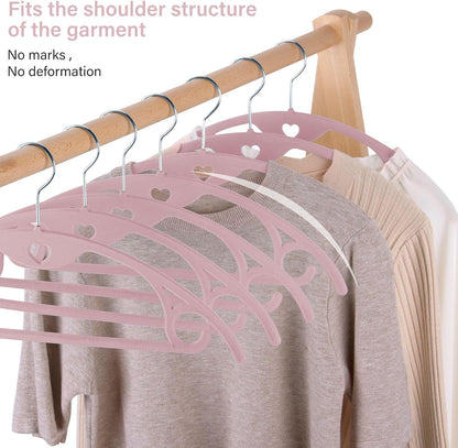 Velvet Hangers Felt Clothes Hangers 50 Pack Pink Multi