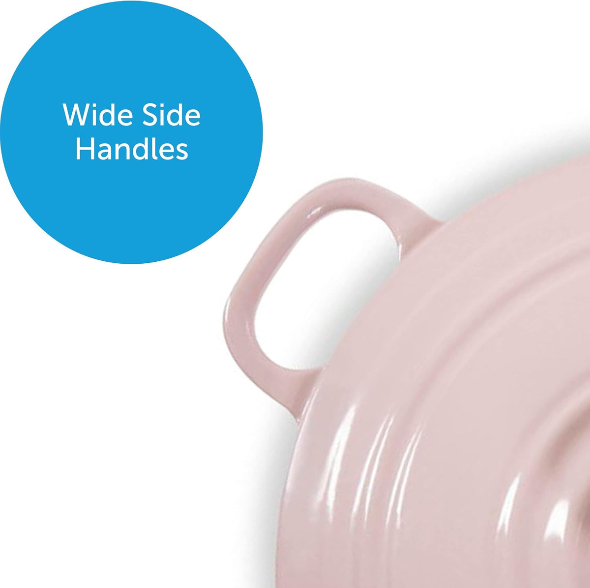 Bourgogne Enameled Cast Iron 4.4QT Dutch Oven, Dusty Pink