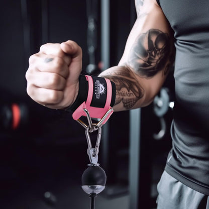 Wrist Cuffs for Cable Machines – Padded & Adjustable Straps for Lateral Raises, Tricep Pushdowns & Strength Training