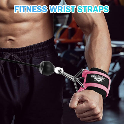Wrist Cuffs for Cable Machines – Padded & Adjustable Straps for Lateral Raises, Tricep Pushdowns & Strength Training